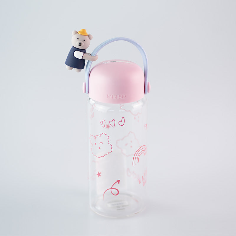 Borraccia in vetro rosa 500 ml (rosa) : : Sport e tempo