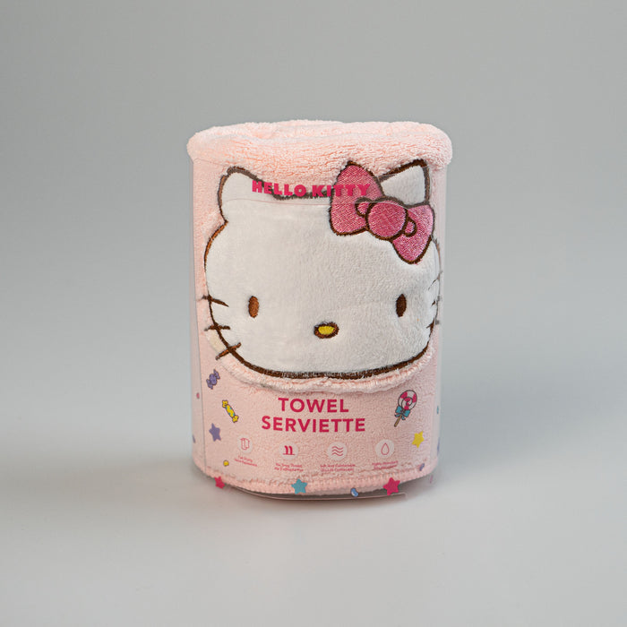 asciugamano rosa hello kitty miniso