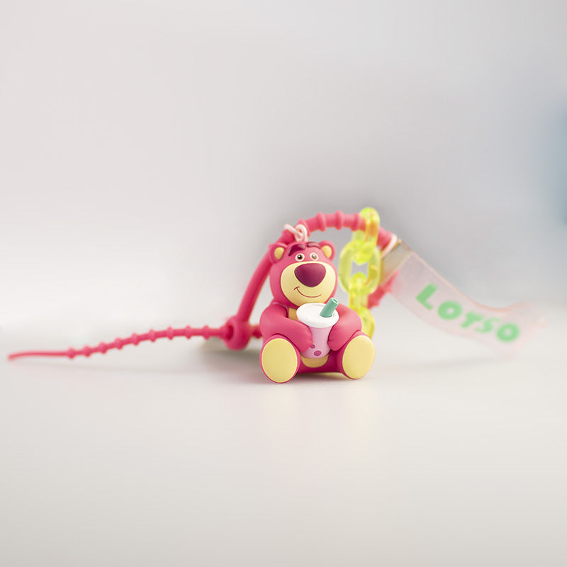 Portachiavi Lotso collezione toy story colori fluo in silicone