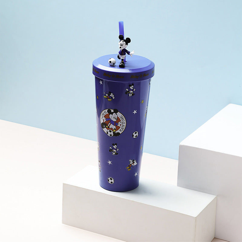 Borraccia blu di Mickey Mouse della collezione Sport Disney con cannuccia