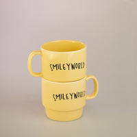 Set di due tazze gialle in ceramica della collezione Smiley World
