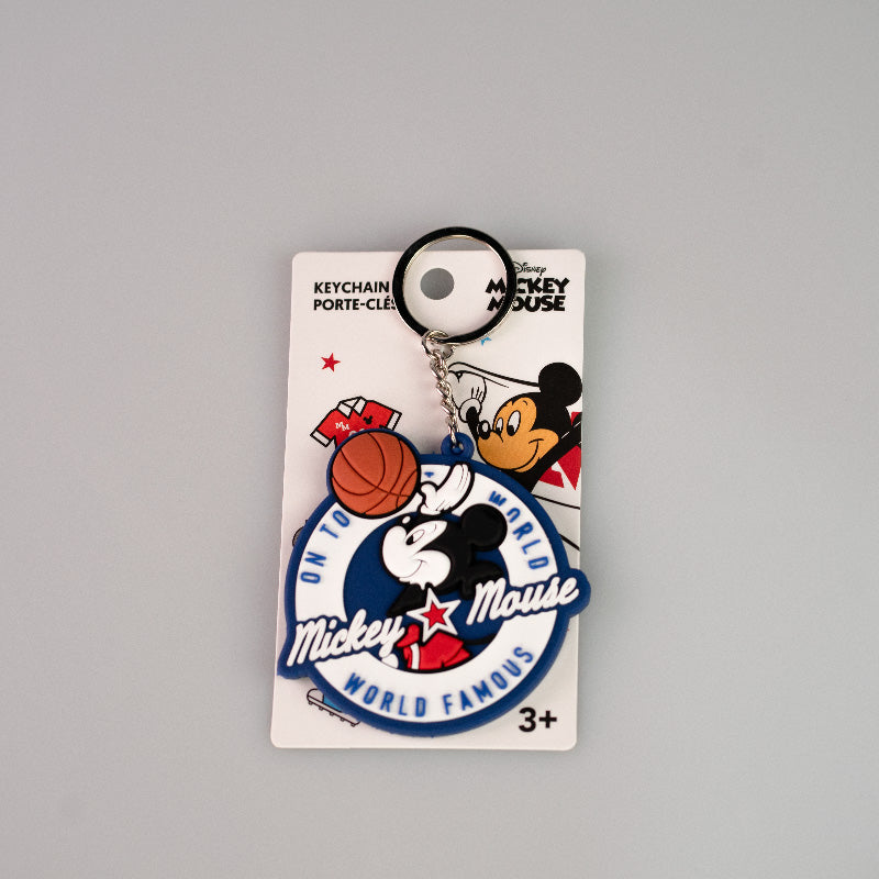Portachiavi assortiti rosso e blu Mickey Mouse collezione Sport