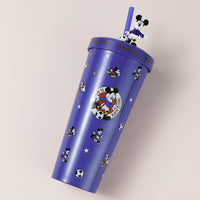 Borraccia blu di Mickey Mouse della collezione Sport Disney con cannuccia