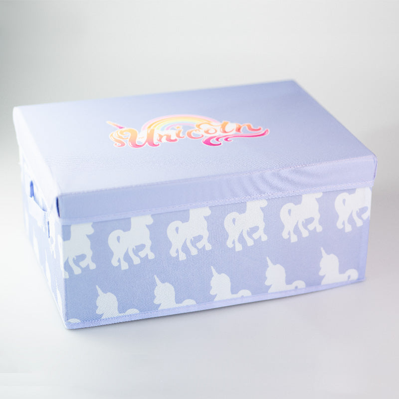 Storage box organizer miniso unicorn collection lilla