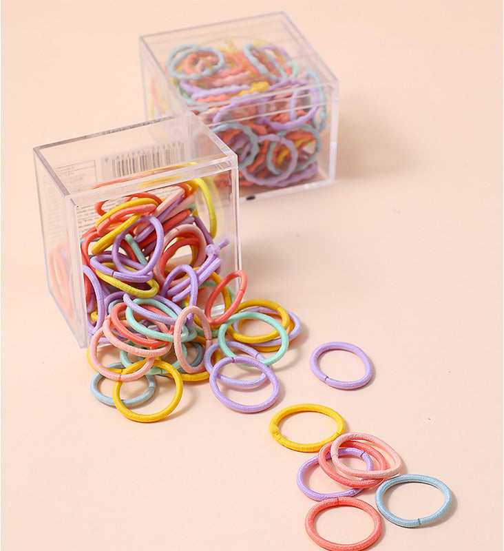 Scatolina 100 mini elastici colorati