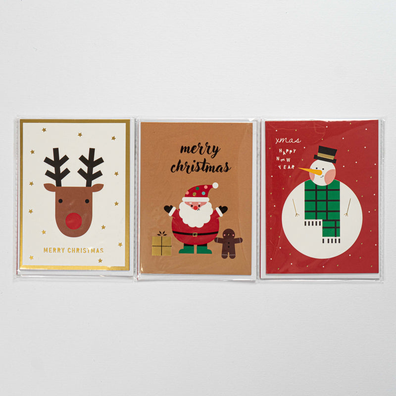 Christmas Docoration gift card Miniso Renna Babbo Natale