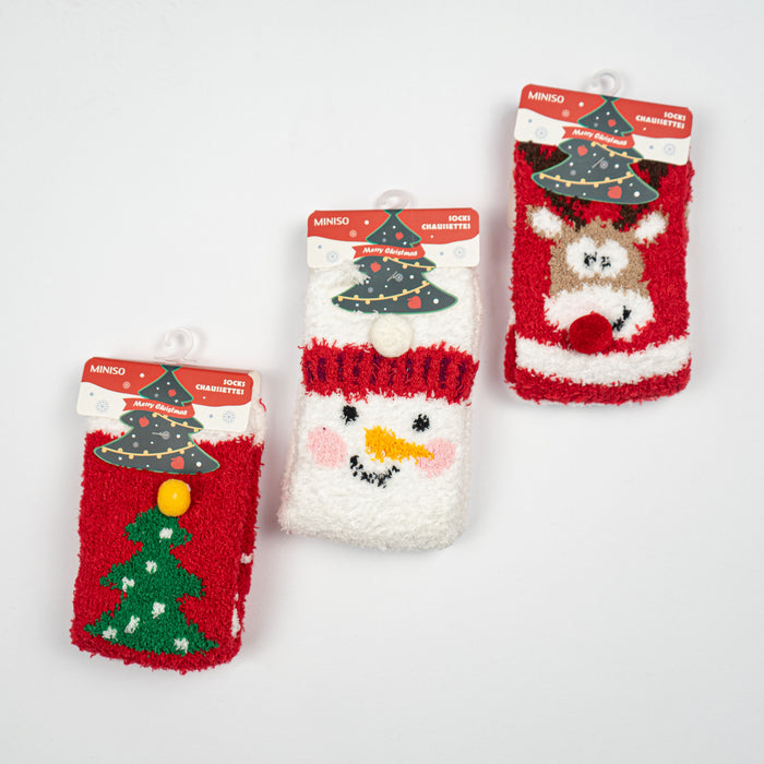 Socks Christmas calzettoni anti scivolo natale miniso
