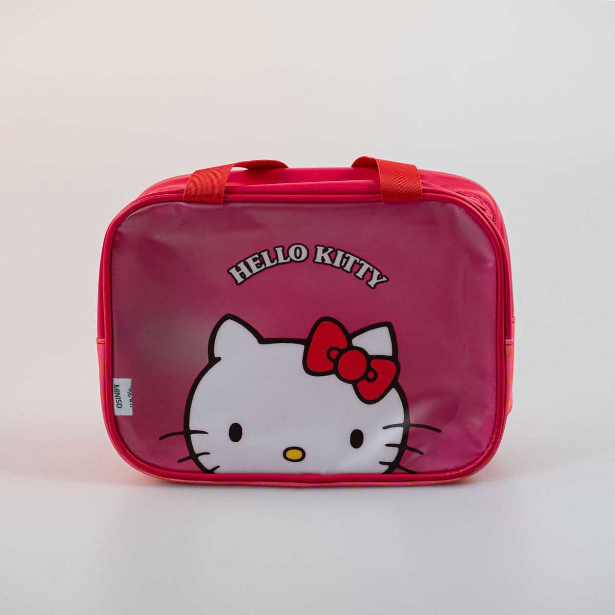 borsa porta pranzo impermeabile hello kitty miniso rosa