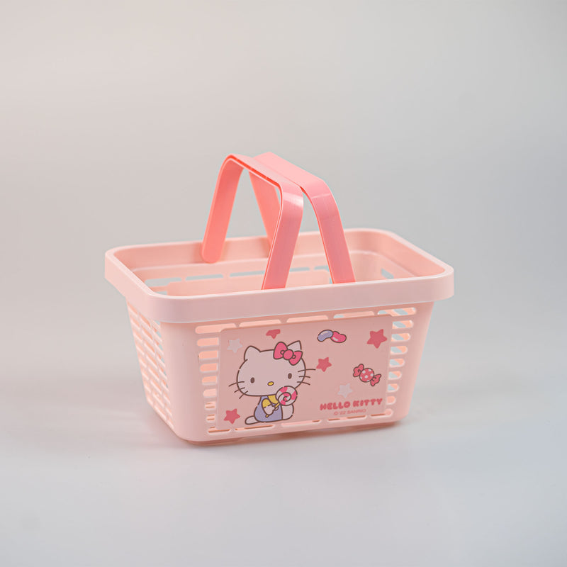 Cestino hello kitty sanrio rosa con personaggio storage box organizer