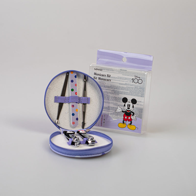 Manicure kit Disney 100 mickey mouse limetta pinzetta taglia unghie miniso accessori beauty