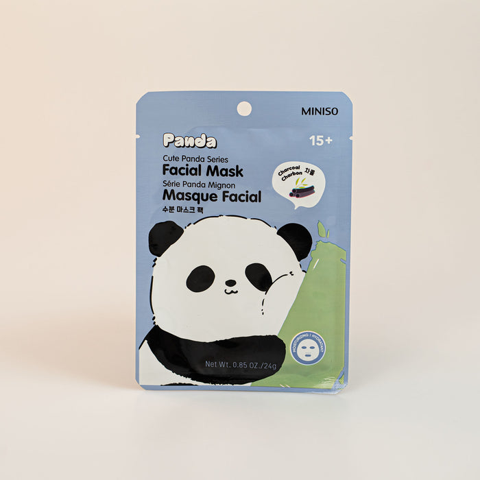 maschera viso tessuto carbone cute panda series