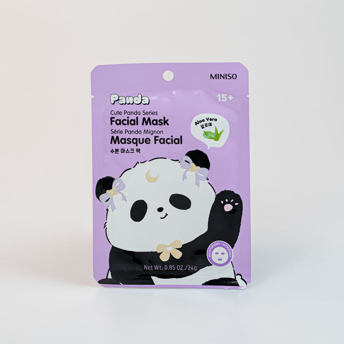 maschera viso tessuto aloe vera cute panda series
