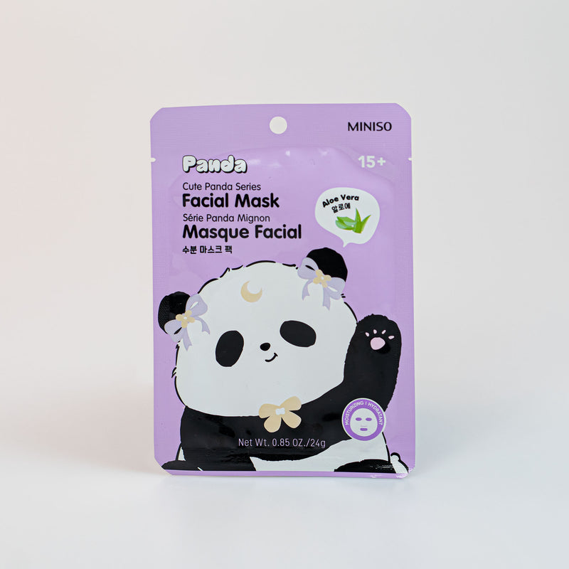 maschera viso tessuto aloe vera cute panda series