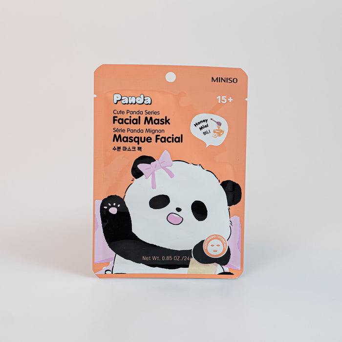 maschera viso tessuto cute panda series miele