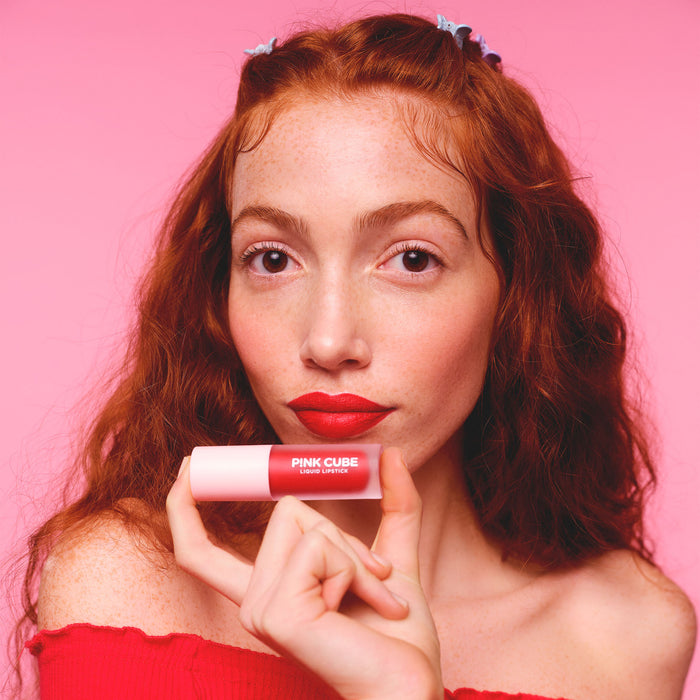 Liquid Lipstick rossetto liquido opaco Make Up Pink Cube, Peachy, Nuddy, Red Hot, Revenge, Miniso