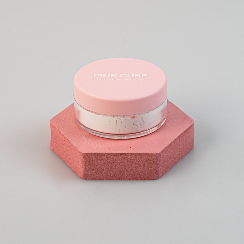 Cipria Loose Powder finitura opaca fissaggio make up Pink Cube Miniso Make Up Skin Care