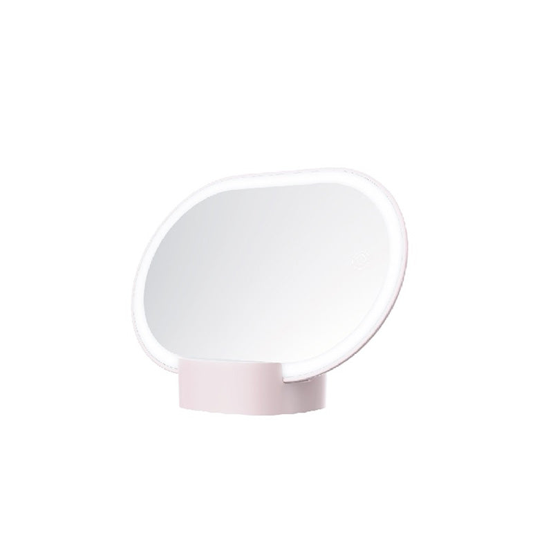 Specchio rosa LED da tavola