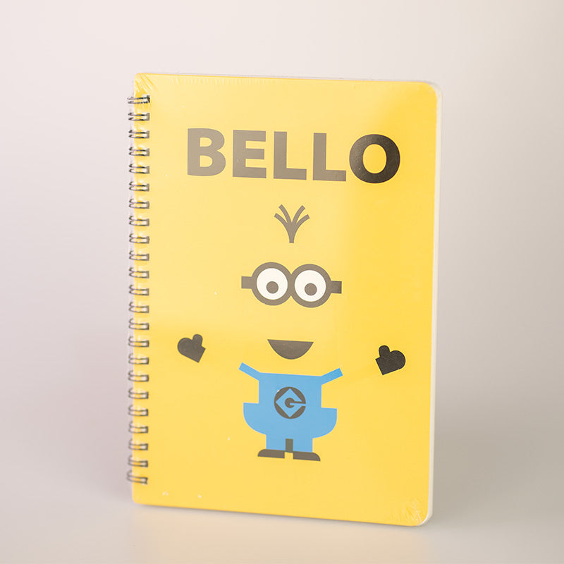 Notebook giallo con disegni gialli e bianchi di Minions con 80 fogli