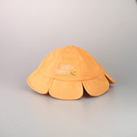 Cappellino bucket hat Serendipity  a forma di girasole per bambini color ocra