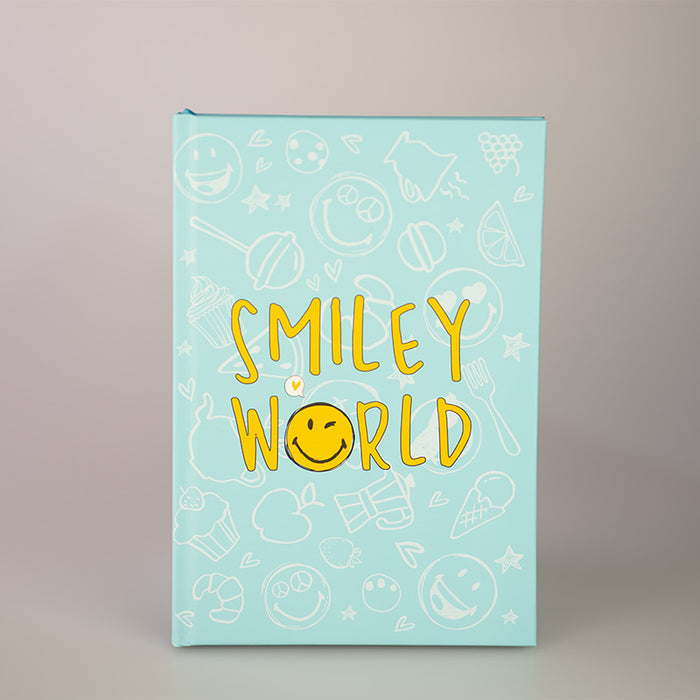 Quaderno formato A5 80 fogli Smiley World azzurro