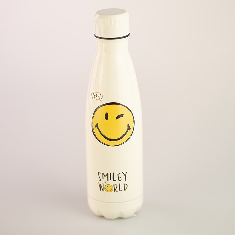 Bottiglia isotermica bianco smiley world