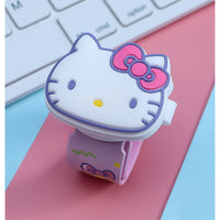 Orologio in silicone da polso per bambini con flip-top di Hello Kitty con batteria.